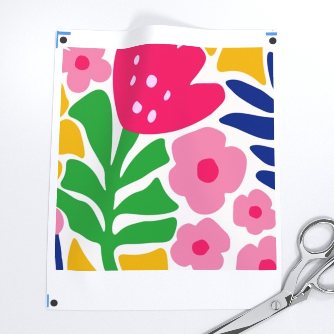 Colorful Flowers Botanical Abstract Floral Happy Colors Bold Maximalist Hand Drawn Garden Large Scale Kids Nursery Playroom Classroom Cheerful Custom Printed Fabric by Spoonflower Various Fabrics by the Yard or Fat Quarter